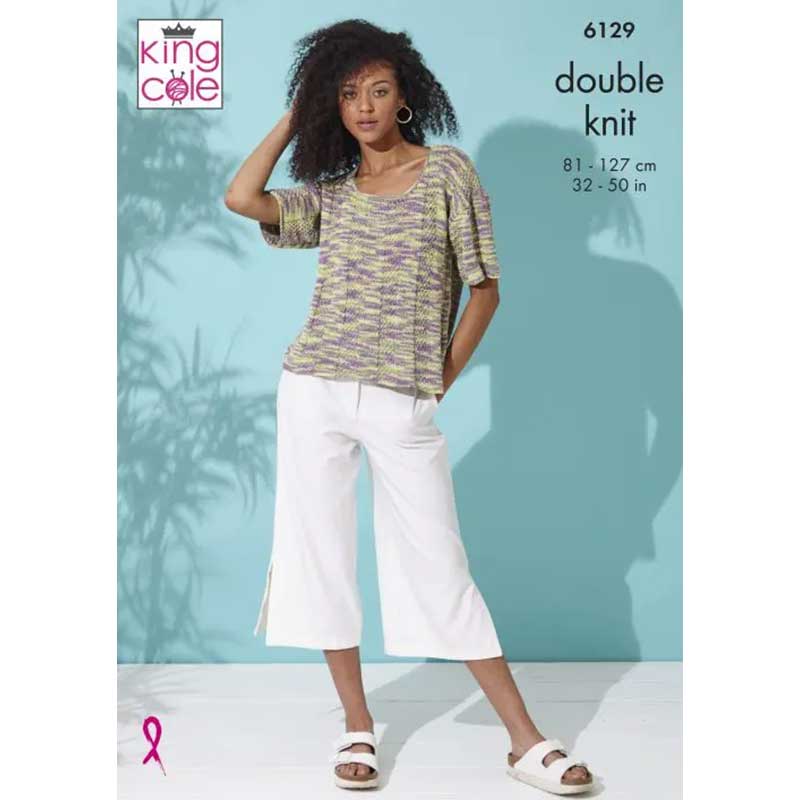 Tops Knitted in King Cole Linendale Reflections DK - Digital Verson 6129