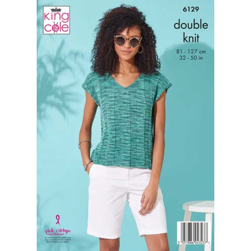Tops Knitted in King Cole Linendale Reflections DK - Digital Verson 6129 - Image 3