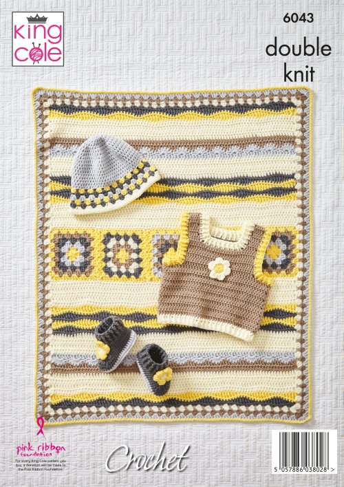 Traditional Baby Set Crocheted in King Cole Cherished Baby Dk - Image 3