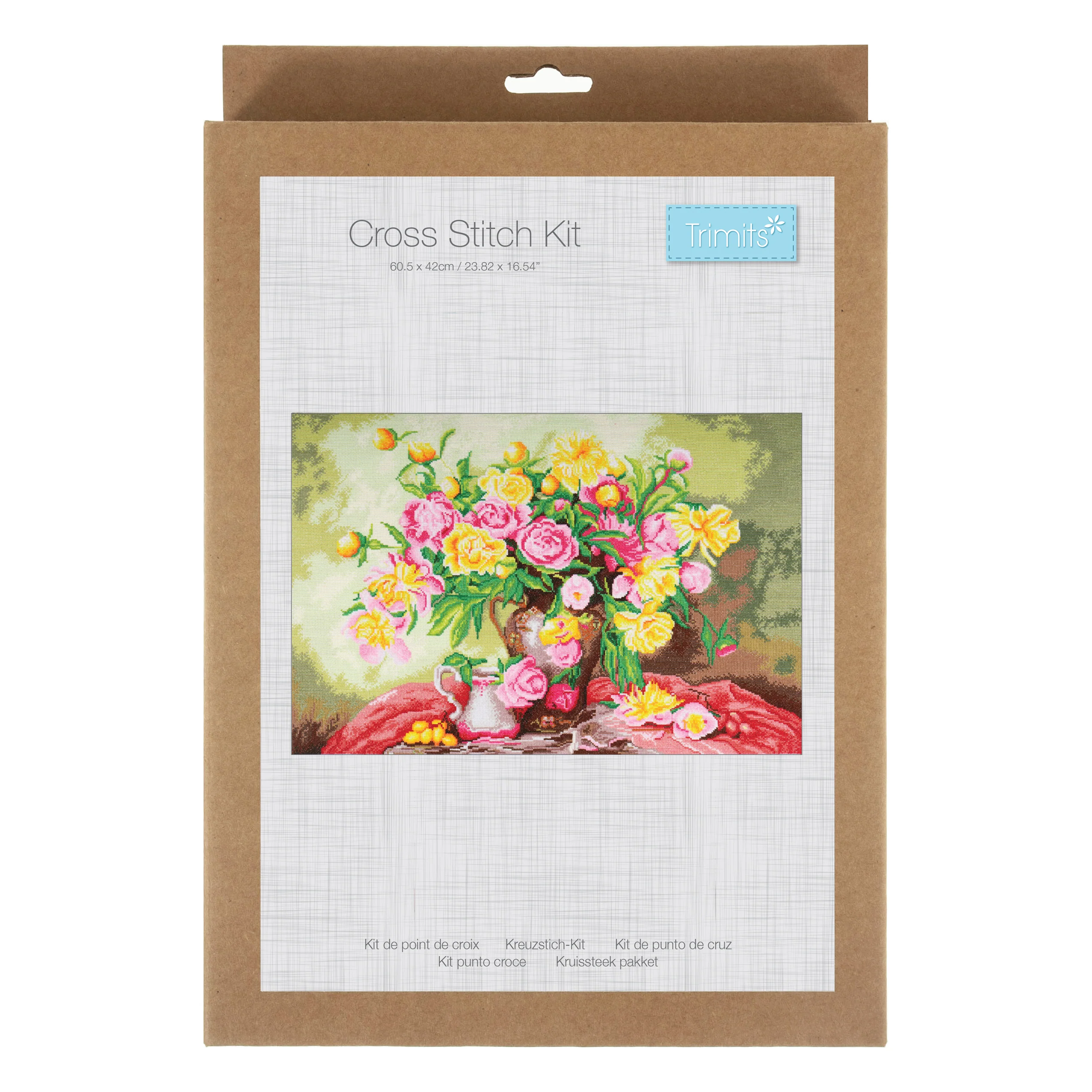 Trimits Counted Cross Stitch Kit, Extra Large: Roses - Image 3