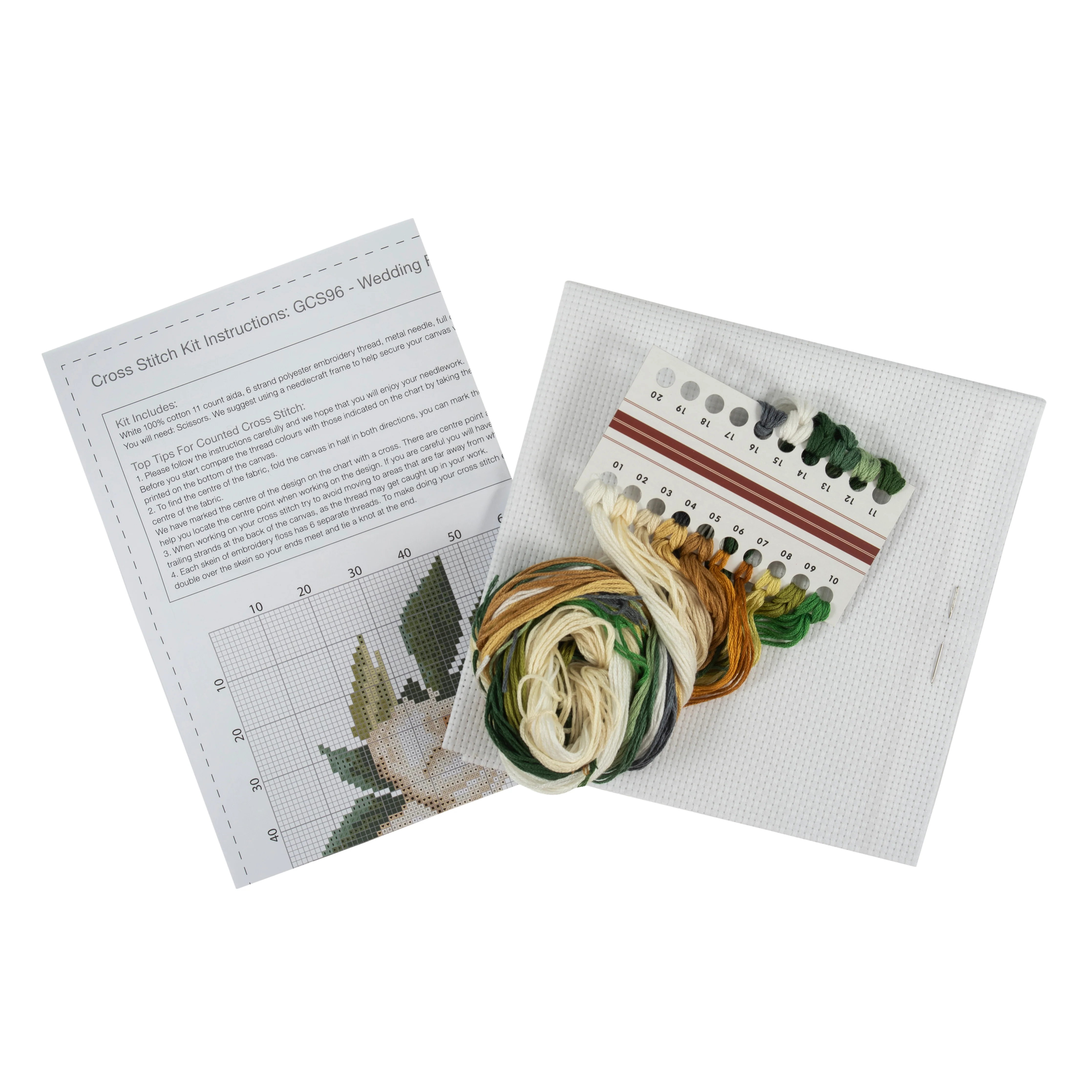 Trimits Counted Cross Stitch Kit, Large: Celebration Wreath - Image 2