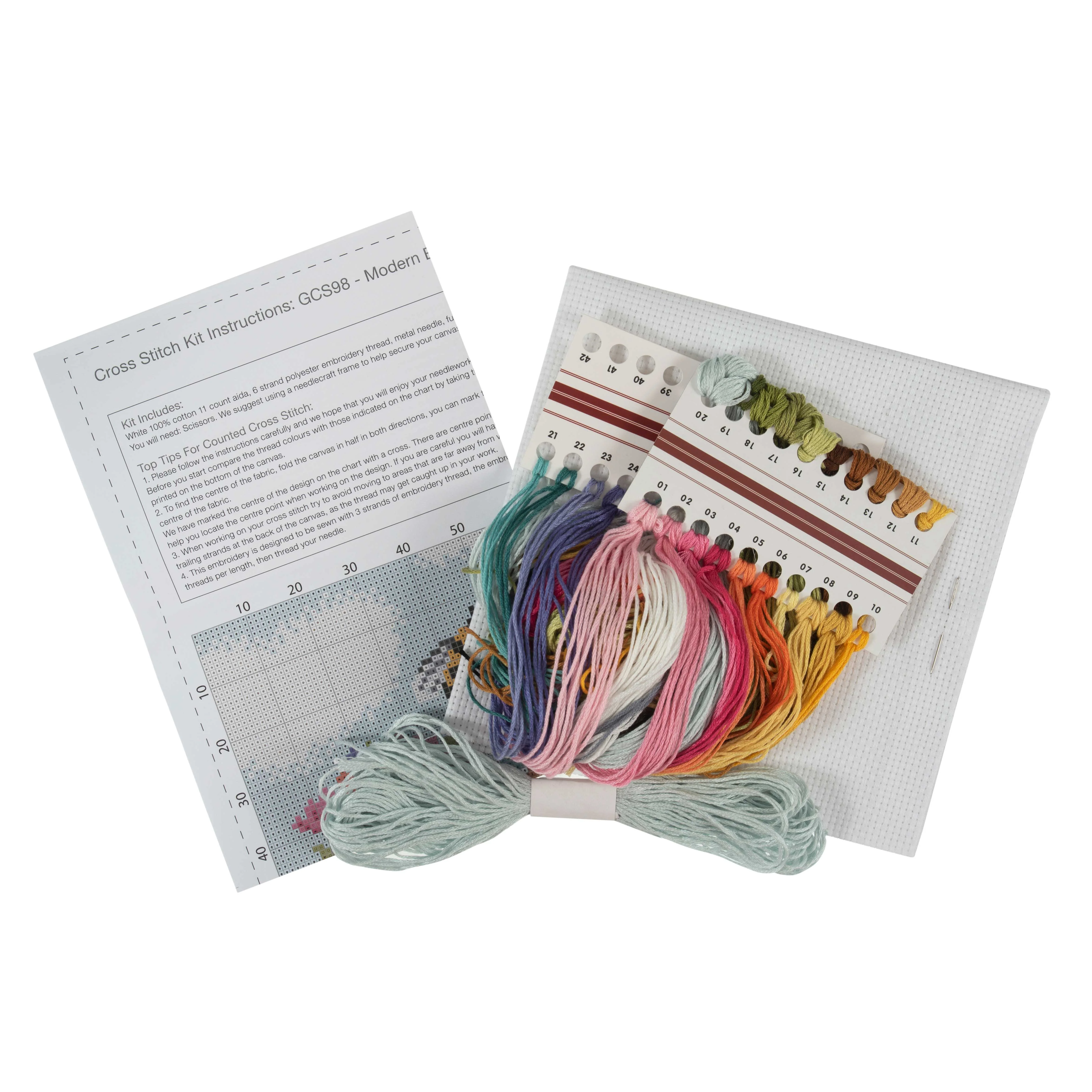 Trimits Counted Cross Stitch Kit, Large: Modern Bee - Image 3