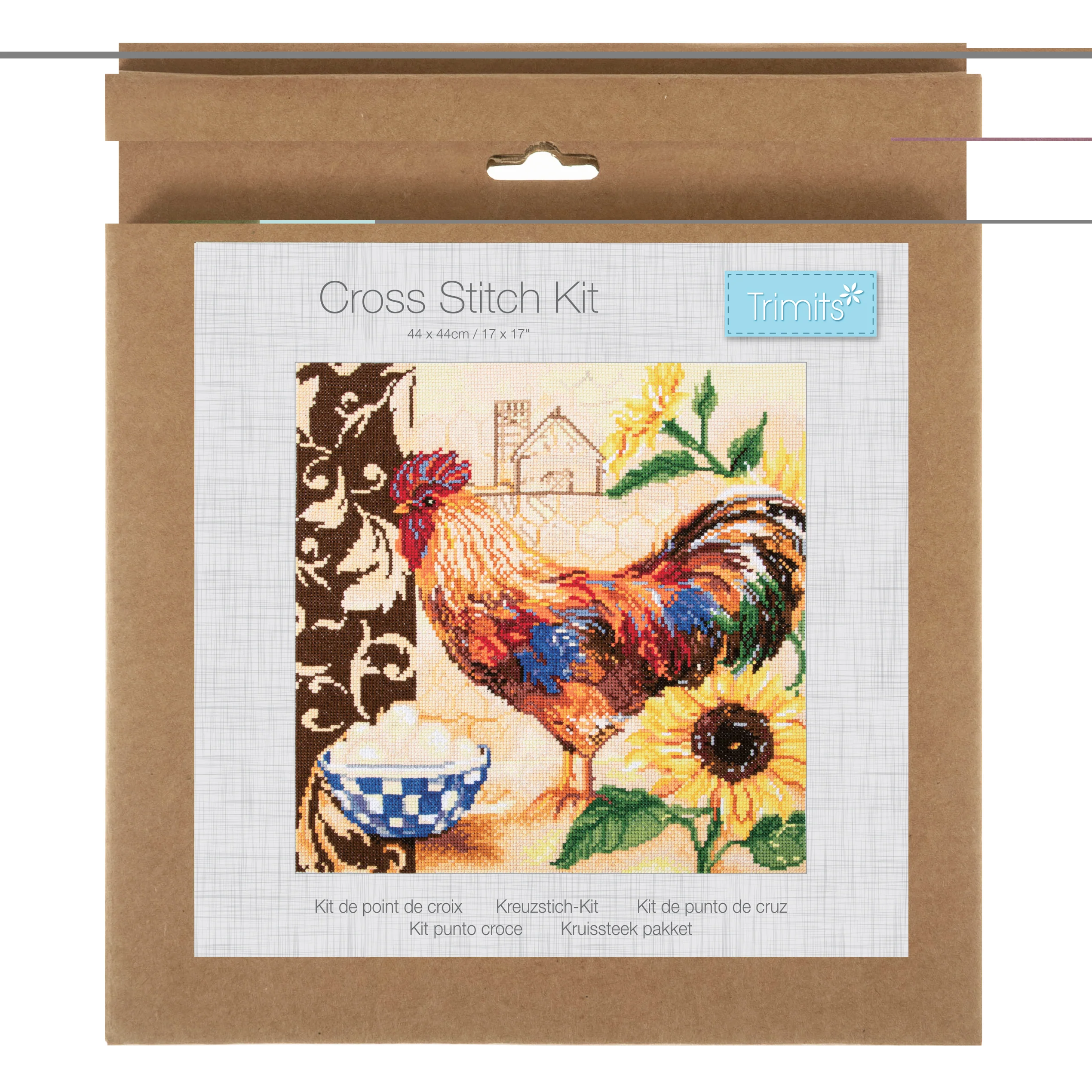 Trimits Counted Cross Stitch Kit, Large: Rooster - Image 3