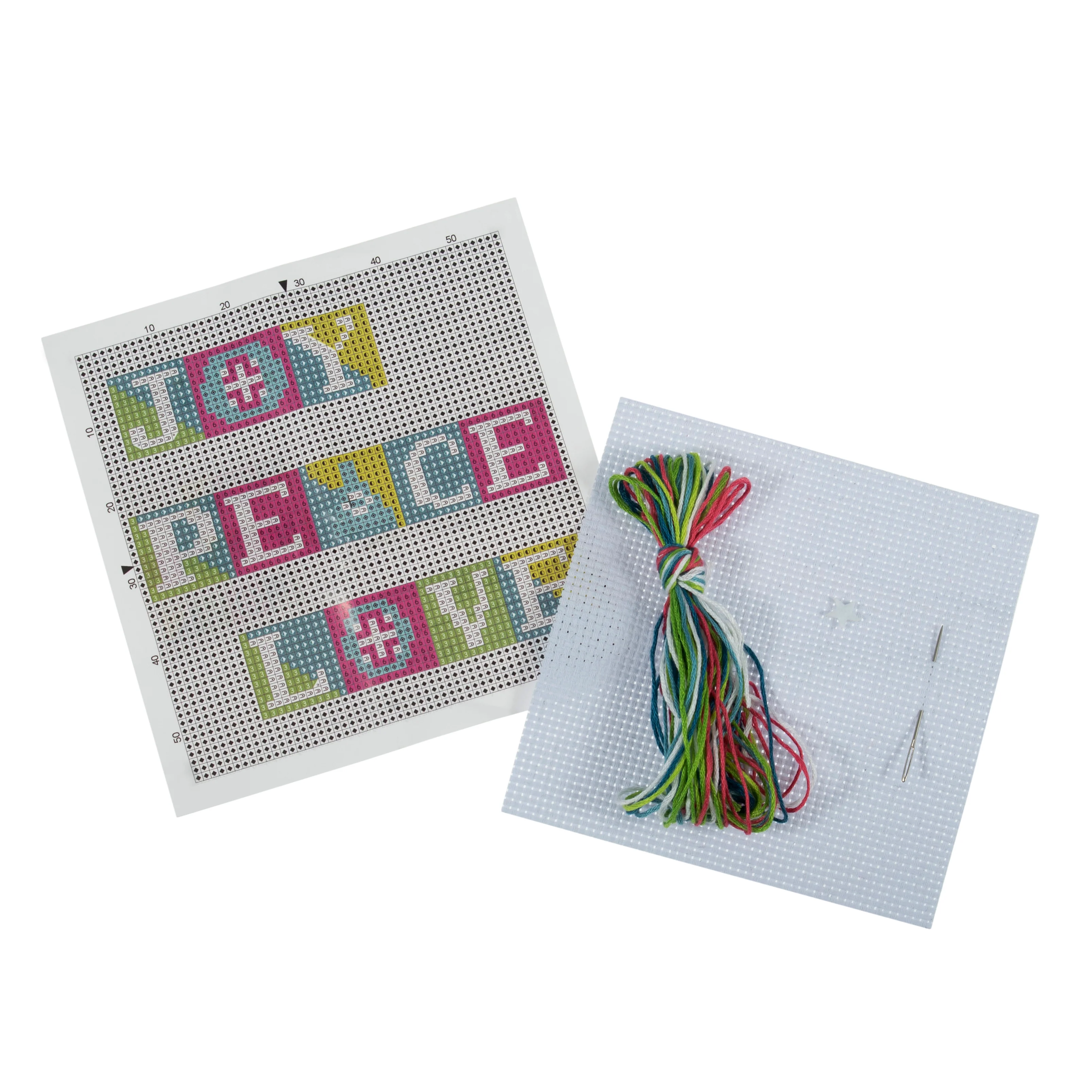 Trimits Counted Cross Stitch Kit, Mini: Christmas Joy, Peace & Love - Image 3
