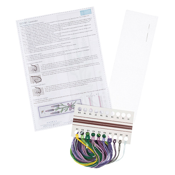 Trimits Cross Stitch Bookmark Kit - Lavender - Image 2