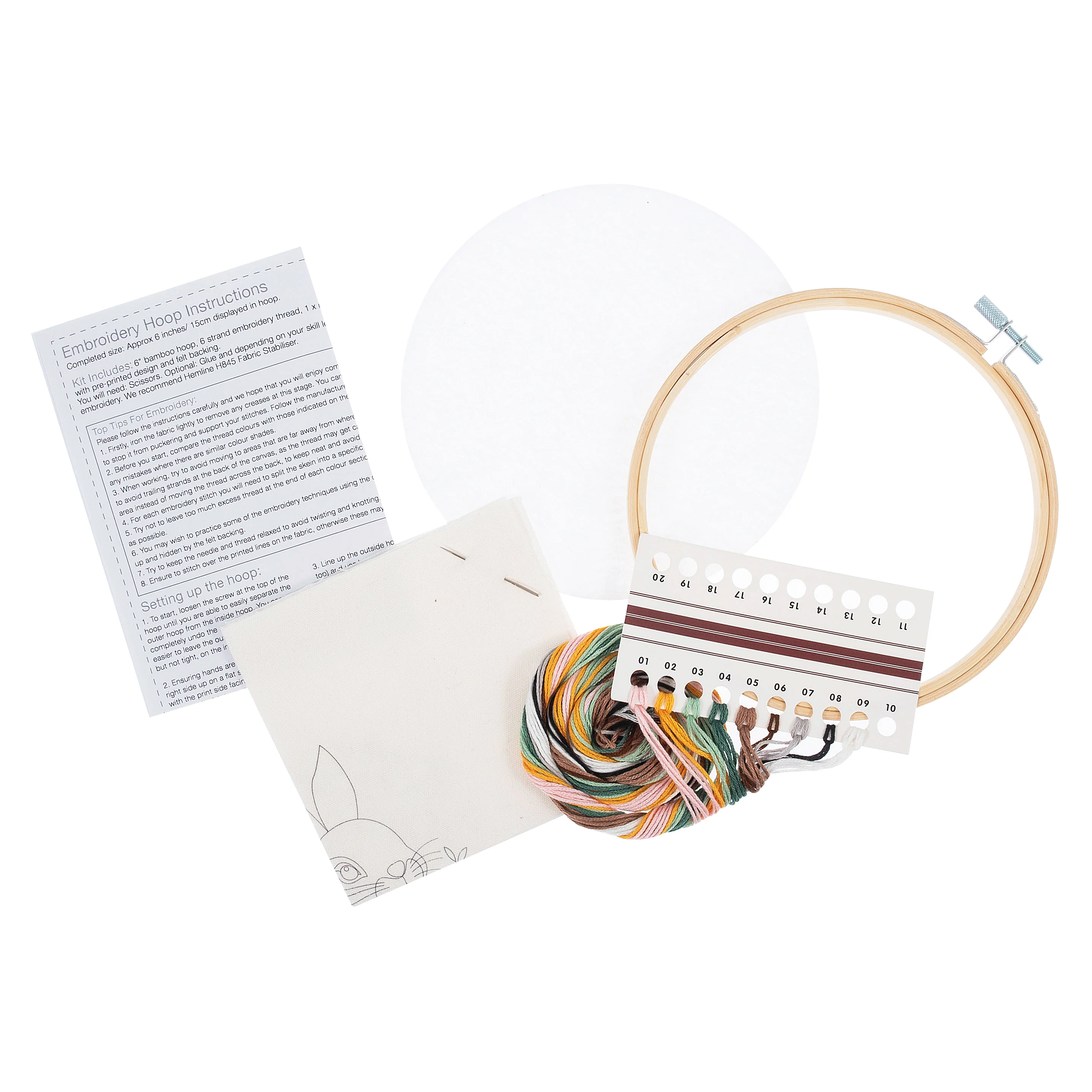Trimits Embroidery Kit With Hoop- Rabbit - Image 2