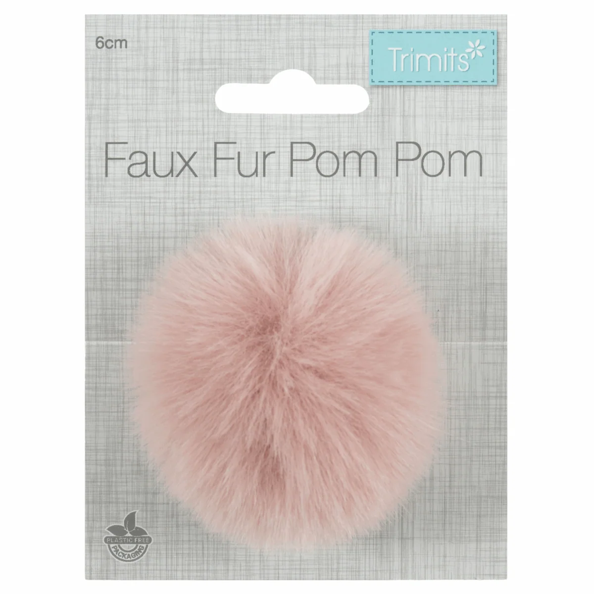 Trimits Faux Fur Medium (6cm) Pom Poms - Various Colours