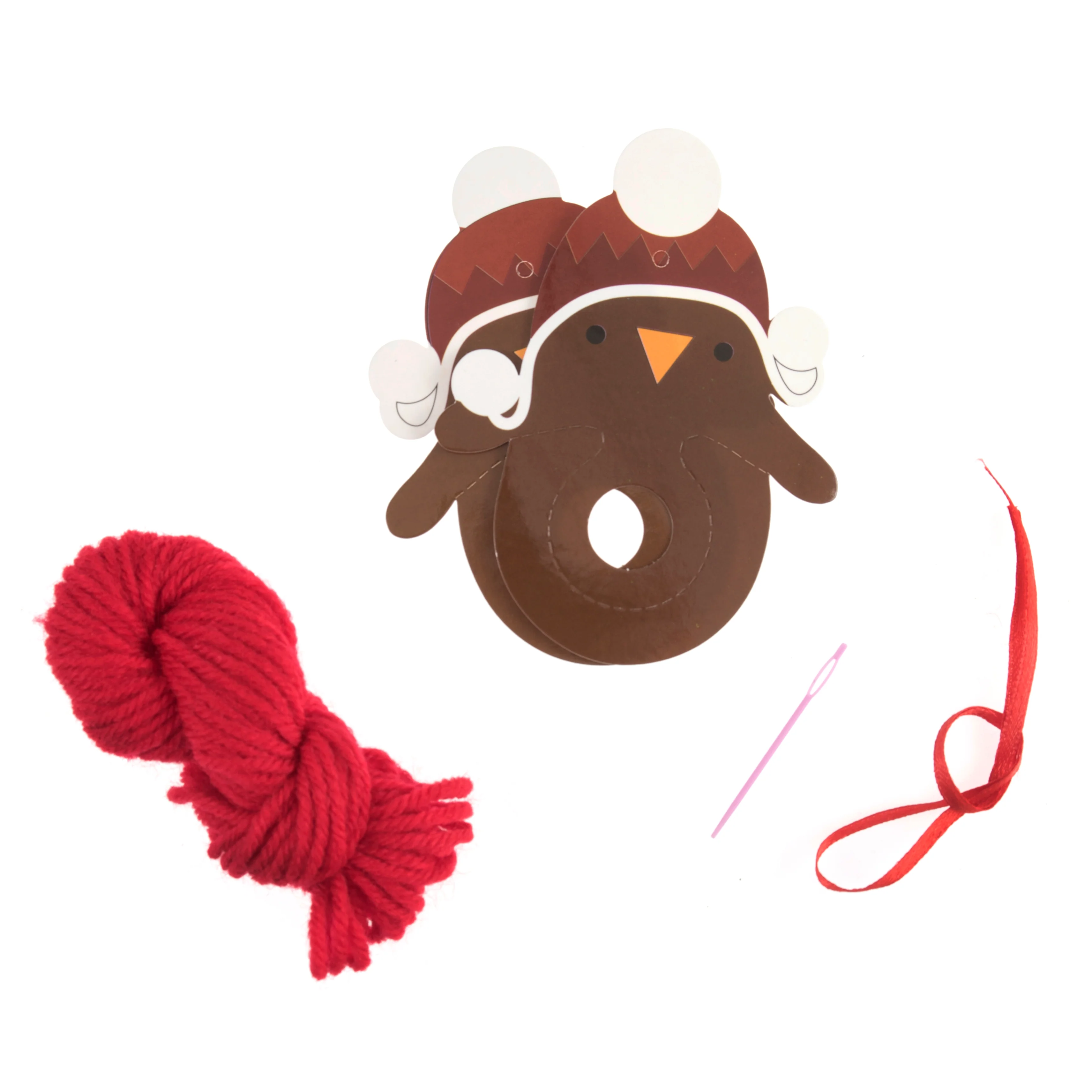 Trimits Pom Pom Decoration Kit: Christmas Robin - Image 2