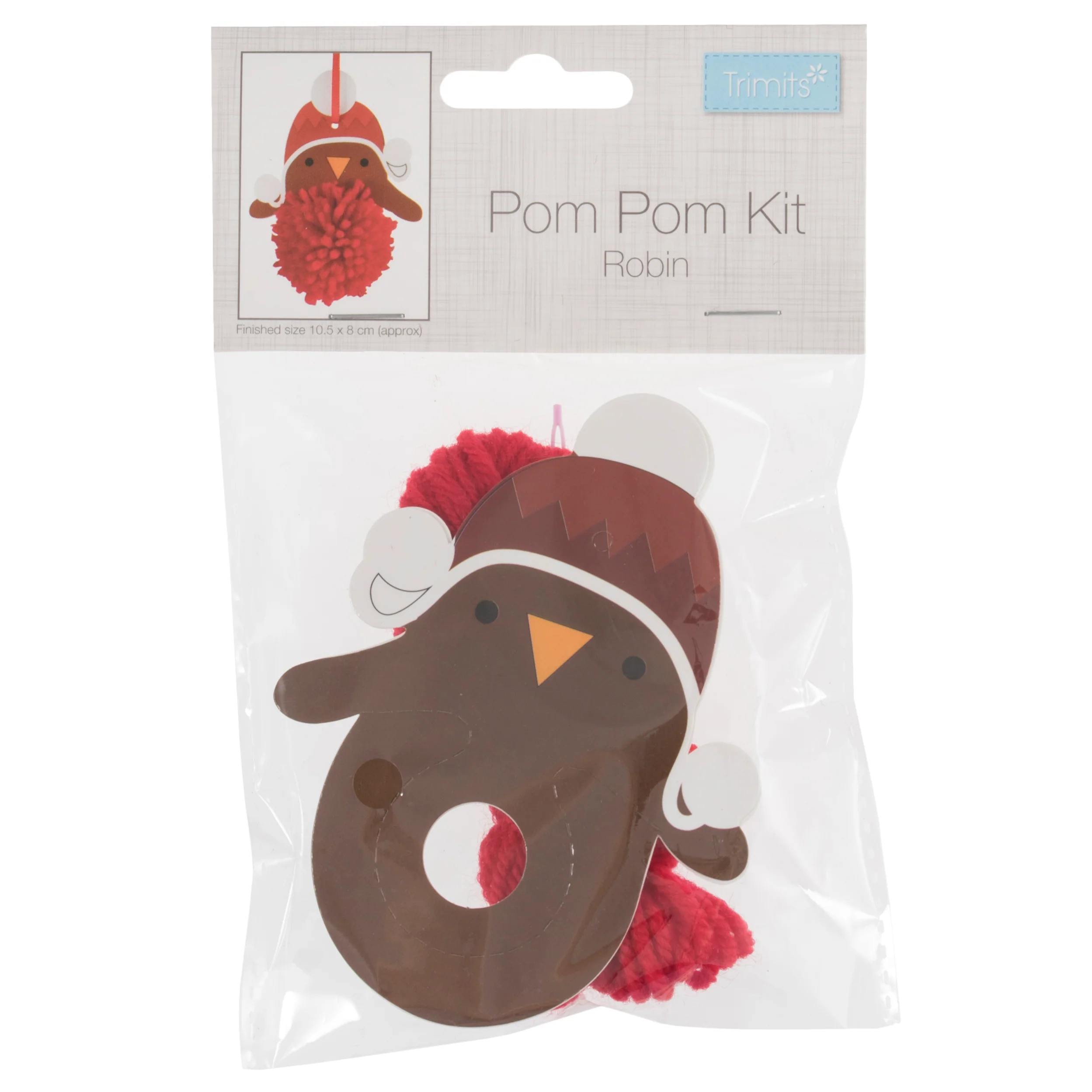 Trimits Pom Pom Decoration Kit: Christmas Robin - Image 3