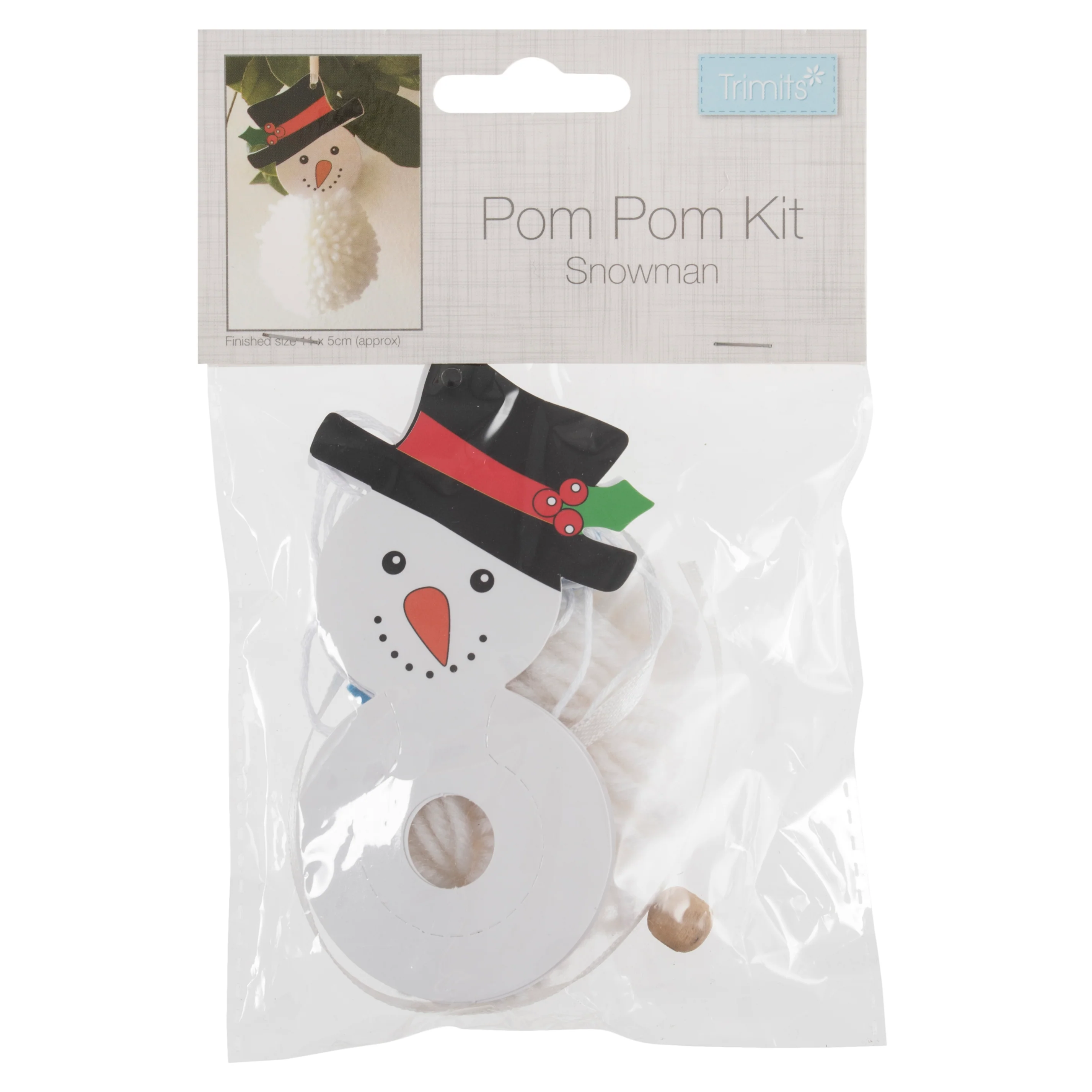 Trimits Pom Pom Decoration Kit: Christmas Snowman - Image 3