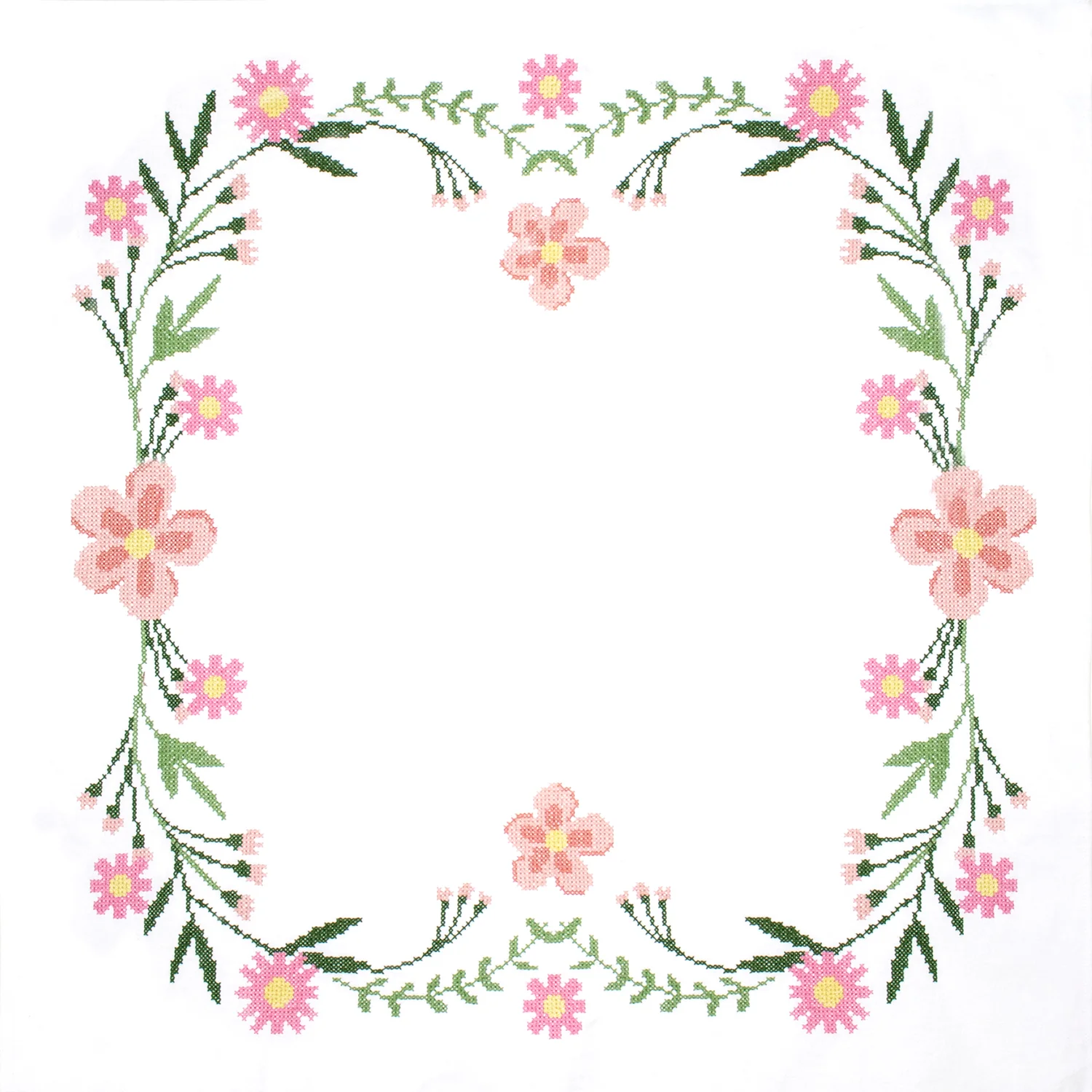 Trimits Printed Tablecloth Cross Stitch Kit - Daisy Flowers - Image 2