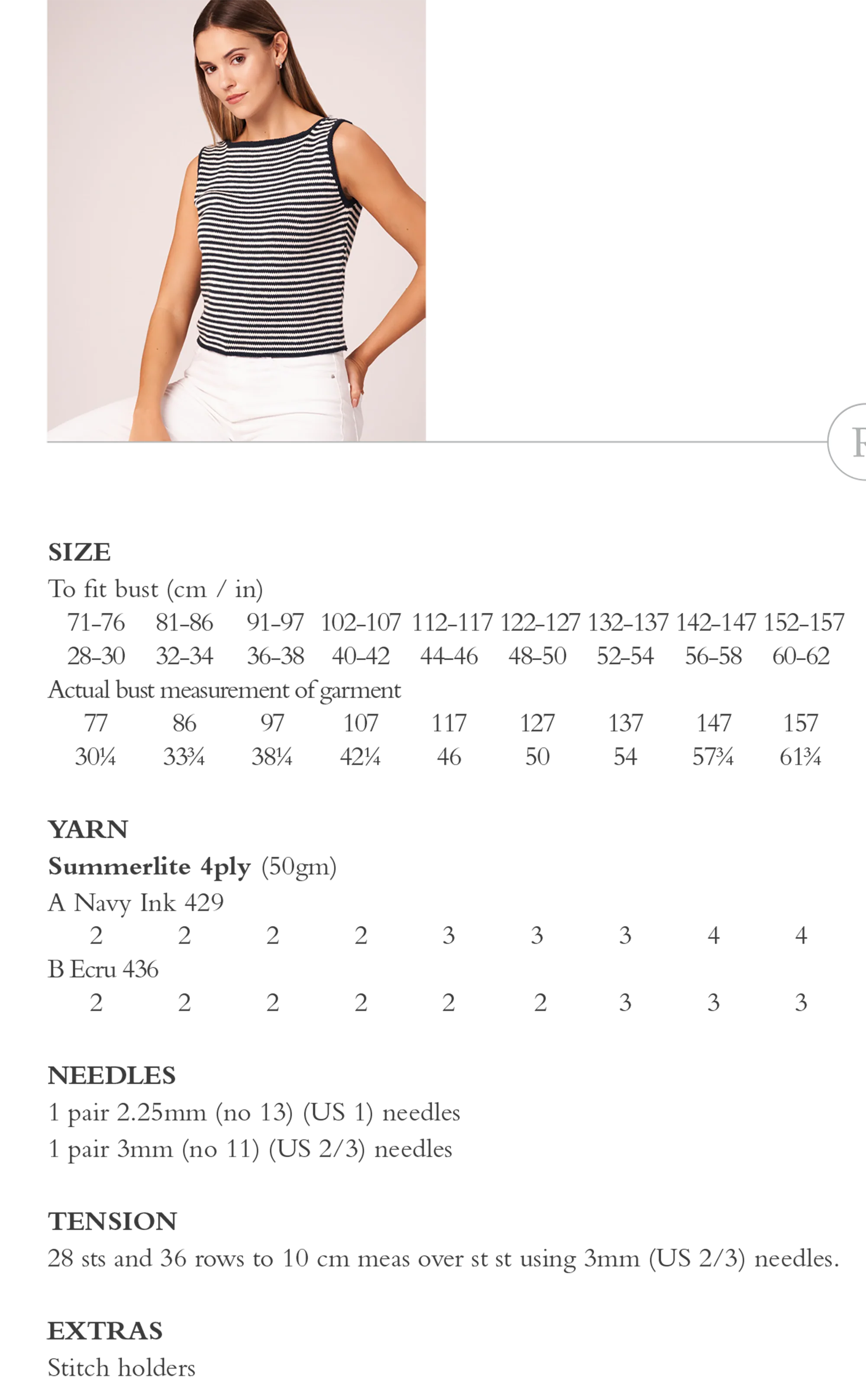 Tune Vest Top in Rowan Summerlite 4ply - Digital Version ZB333-00016 - Image 2