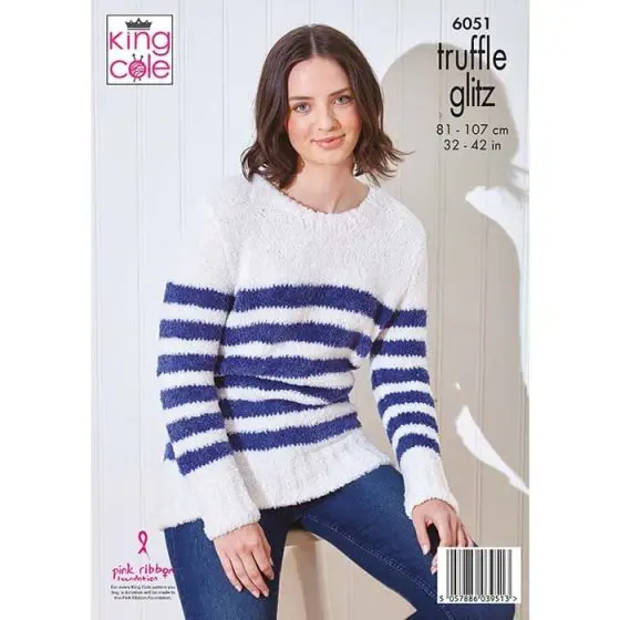 Tunic and Cardigan in King Cole Truffle Glitz - Image 3