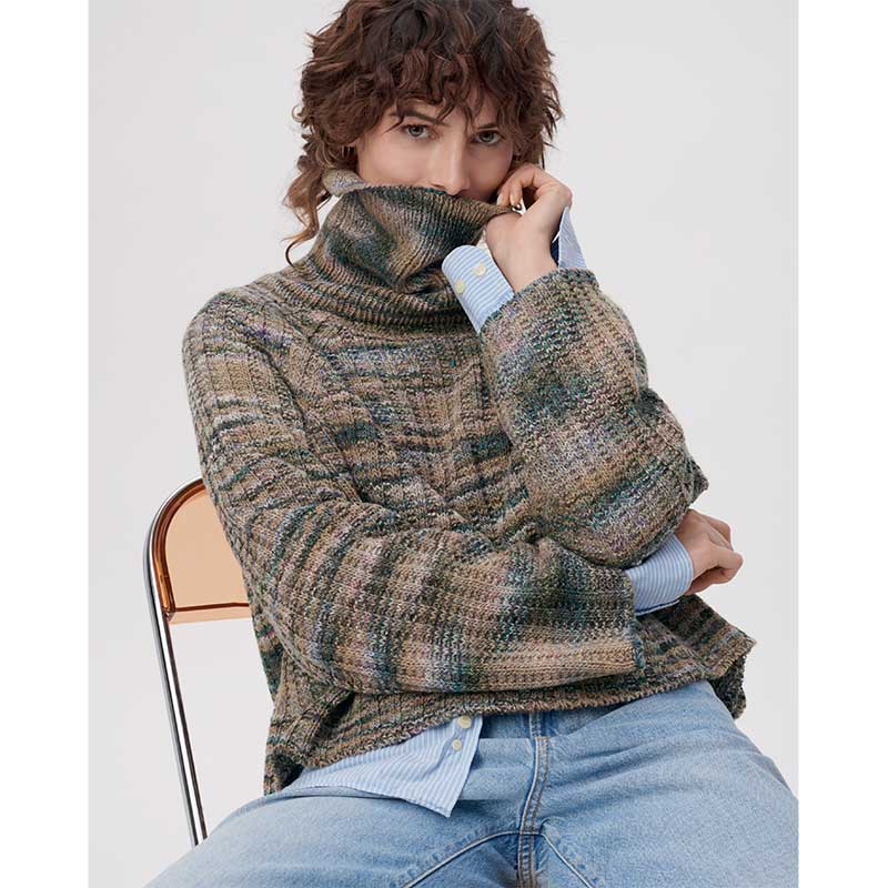Turtle Neck Sweater / Sweater in Rico Creative Colour Shift Dk - Image 3