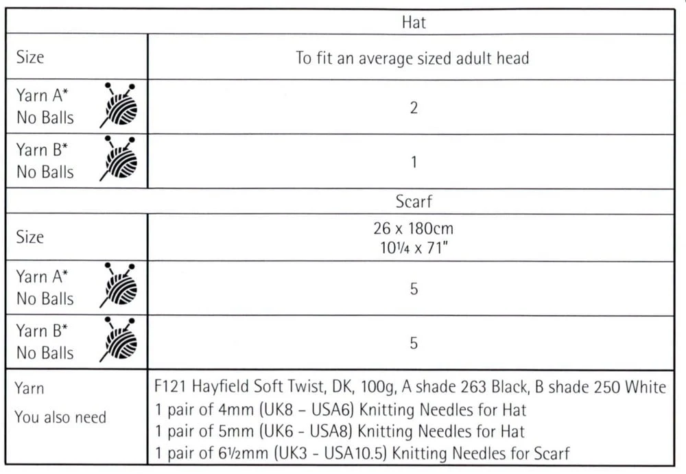 Two Tone Hat and Scarf in Hayfield Soft Twist Dk - Image 2