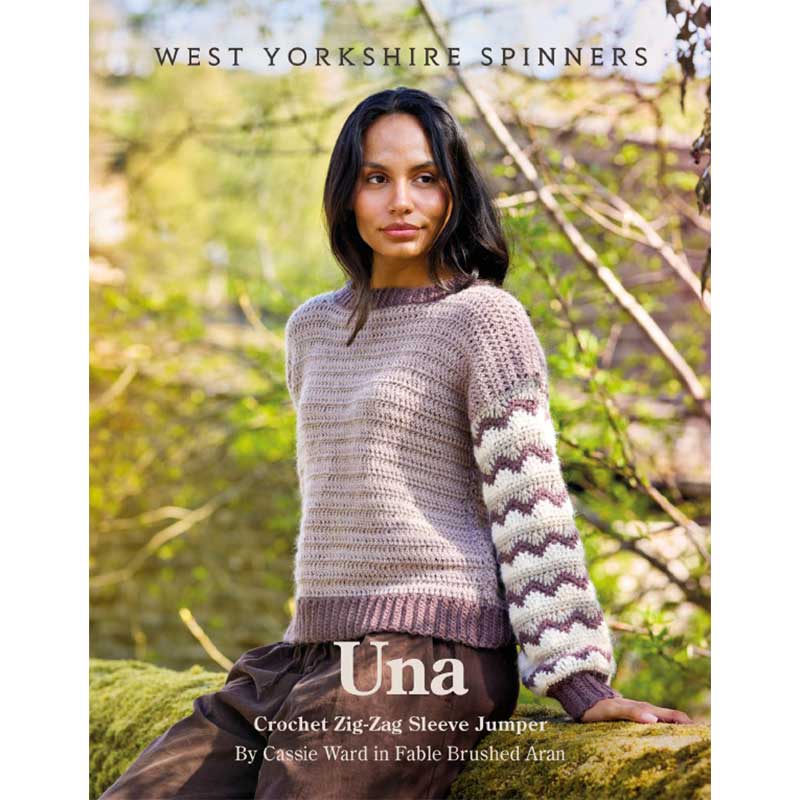 Una Crochet Zig- Zag Sleeve Jumper in West Yorkshire Spinners Fable Aran