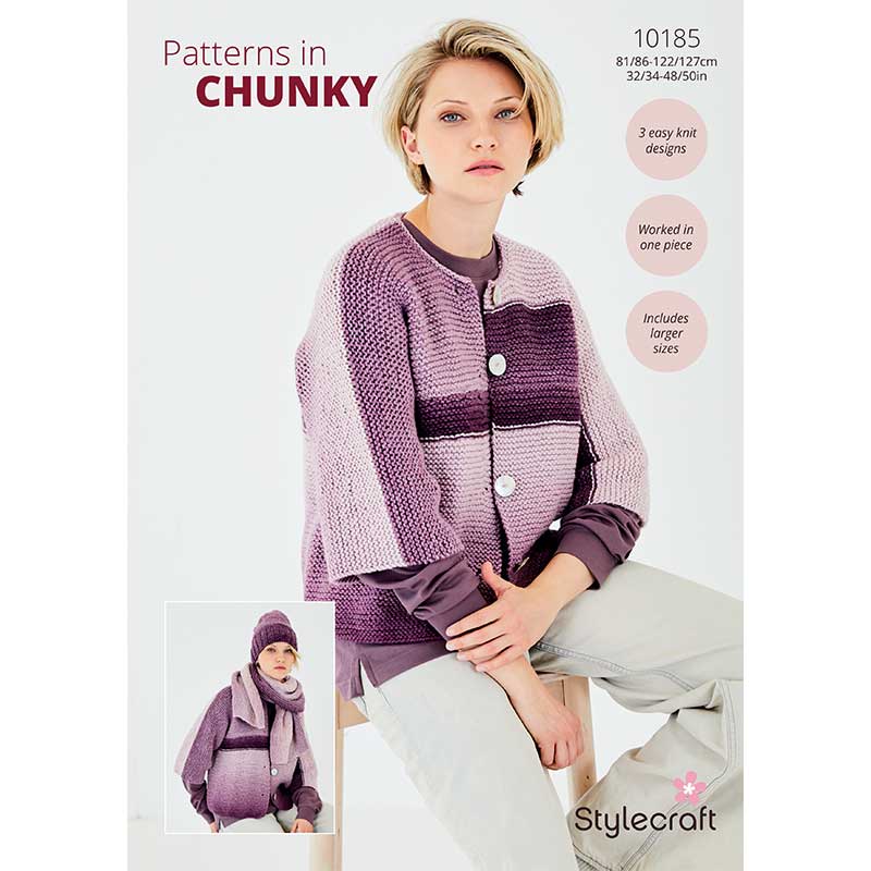 Up and Over Cardigan, Hat and Scarf in Stylecraft Horizon Chunky