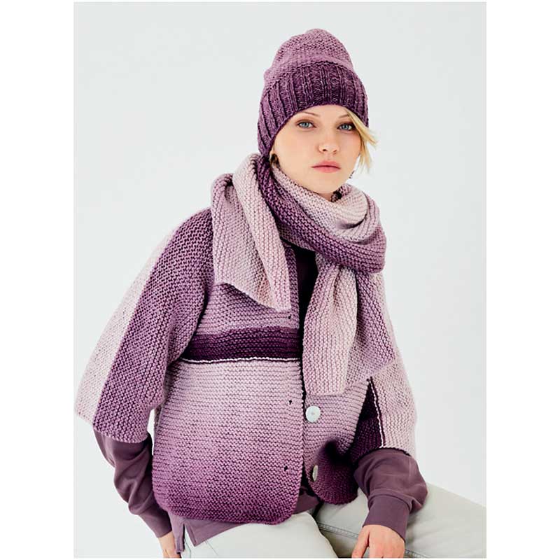 Up and Over Cardigan, Hat and Scarf in Stylecraft Horizon Chunky - Image 3
