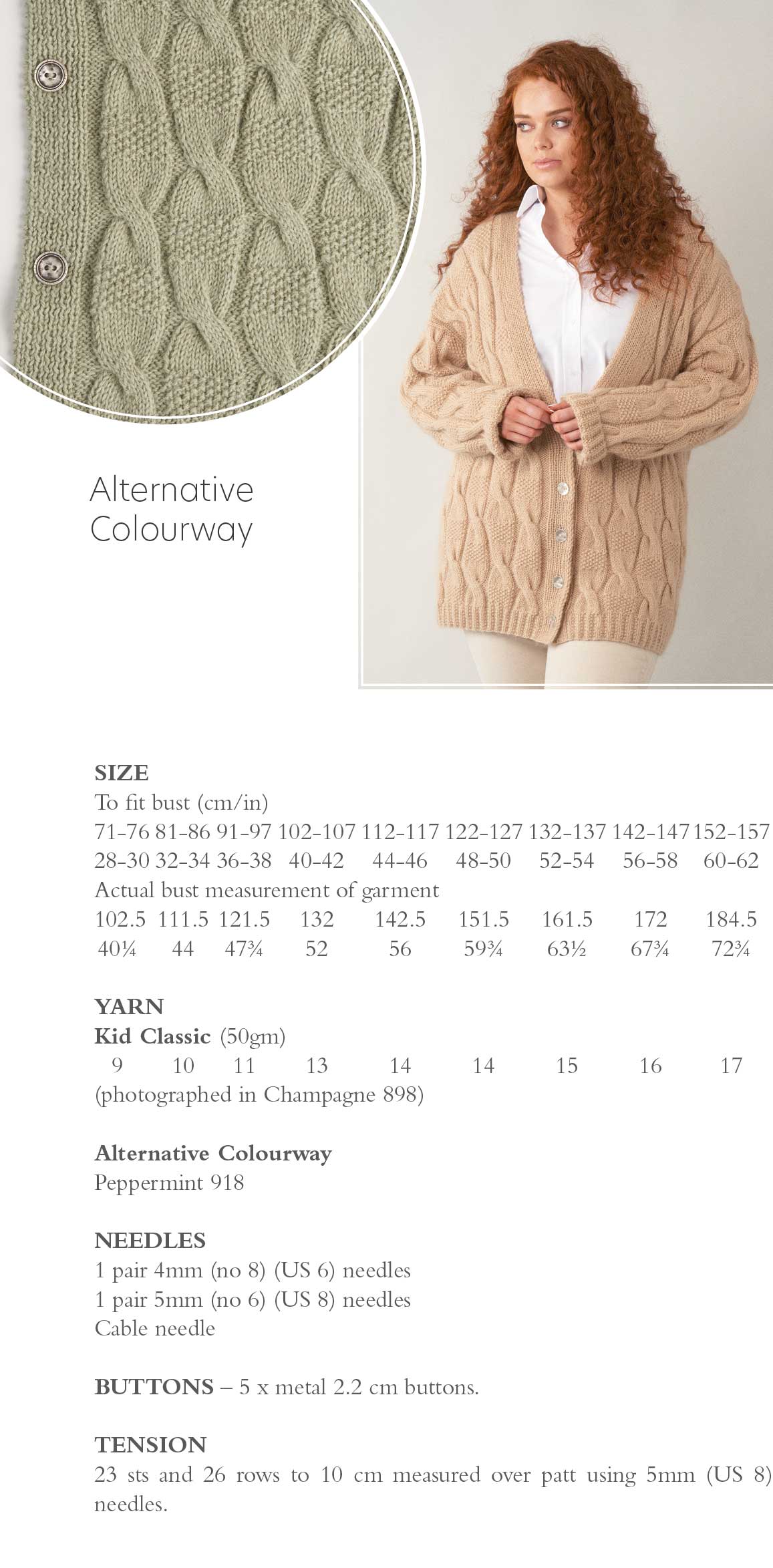 Ursa Cardigan in Rowan Kid Classic - Digital Version ZB329-00008 - Image 2