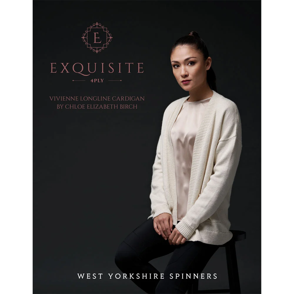 Vivienne Longline Cardigan in West Yorkshire Spinners Exquisite 4ply - Digital Version DPWYS0011