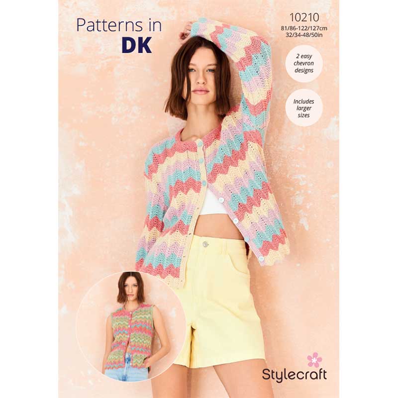 Waistcoat & Cardigan in Stylecraft Colour Burst & Cotton Twist