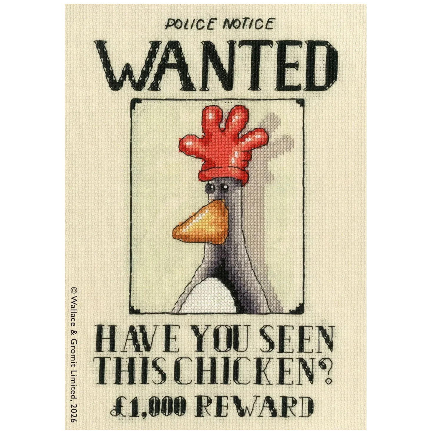 Wallace & Gromit - Have You Seen This Chicken? - Bothy Threads Cross Stitch Kit