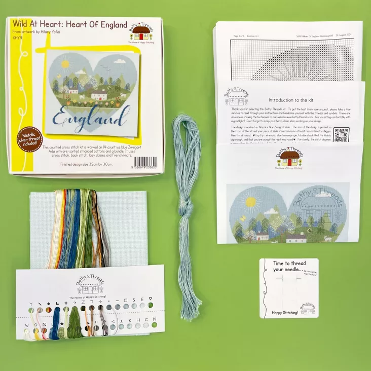 Wild at Heart: Heart of England- Bothy Threads Cross Stitch Kit - Image 2