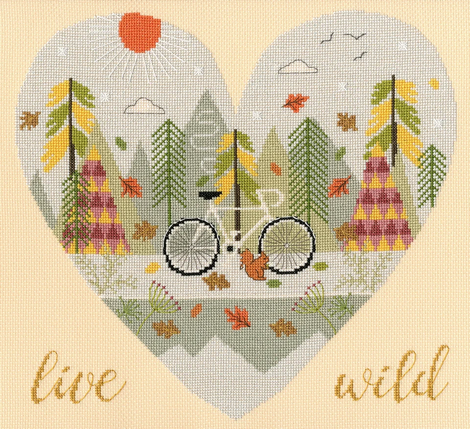Wild at Heart: Live Wild Cross stitch kit