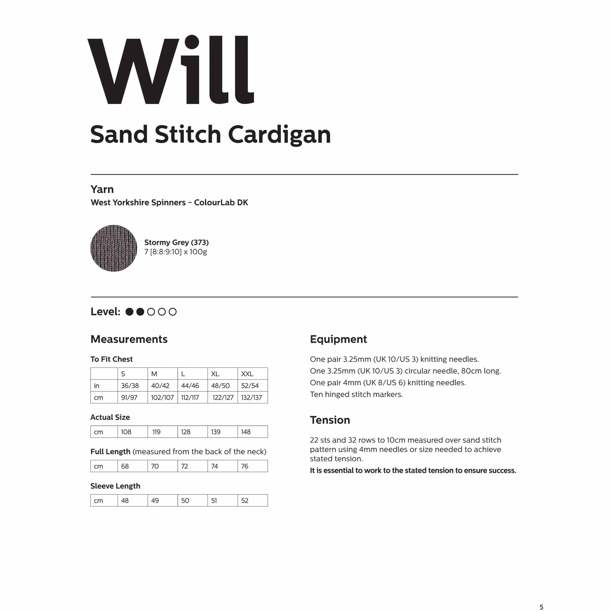 Will Sand Stitch Cardigan in West Yorkshire Spinners ColourLab - Digital Version DPB0154 - Image 2