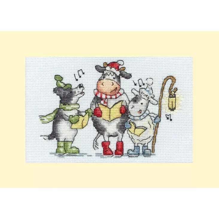 Woof, Moo, Baa! - Bothy Threads Christmas Card Cross Stitch Kit