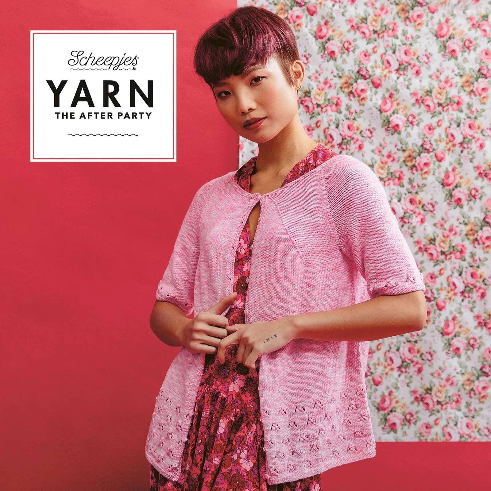 Yarn The After Party 100 Rose Bud Cardigan Simy's Studio - Image 4