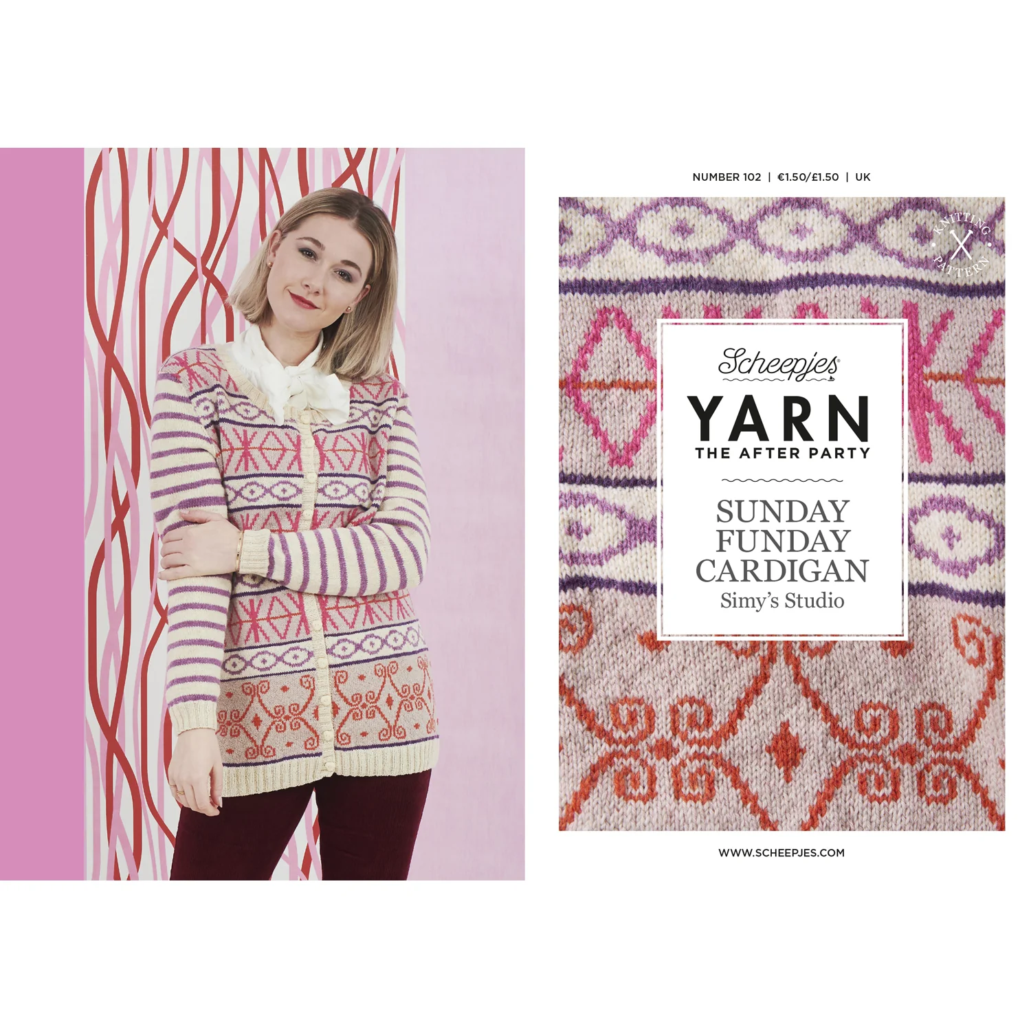 Yarn The After Party 102 Sunday Funday Cardigan Simy's Studio