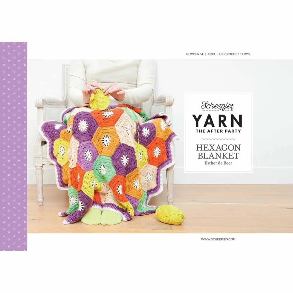 Yarn The After Party 14 Hexagon Blanket by Esther de Beer
