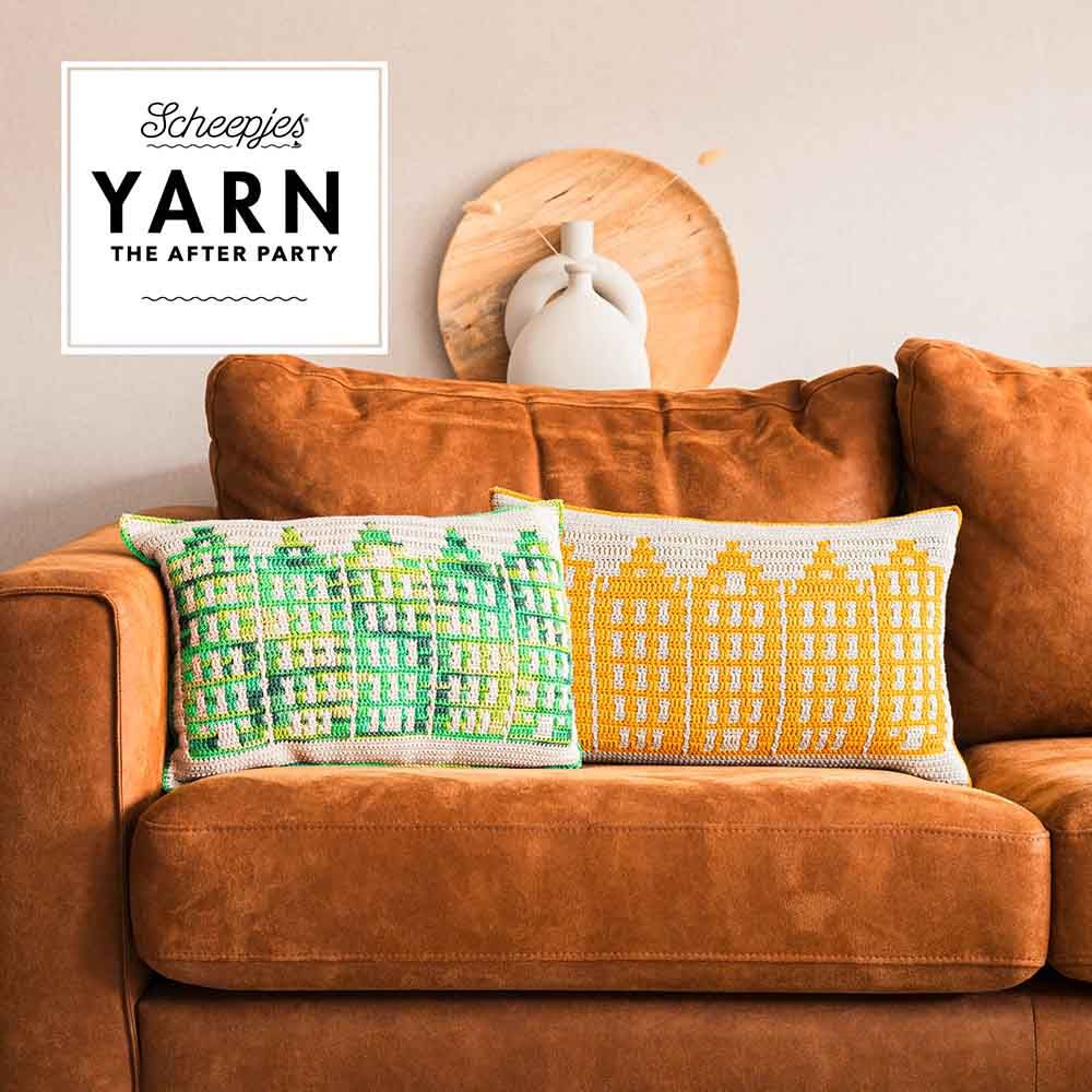Yarn The After Party 58- Chroma Canal Houses Cushion by Esme Crick - Image 2