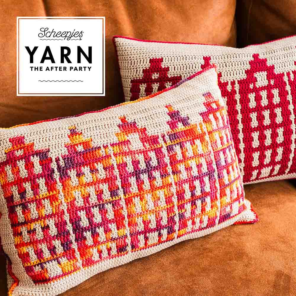 Yarn The After Party 58- Chroma Canal Houses Cushion by Esme Crick - Image 3