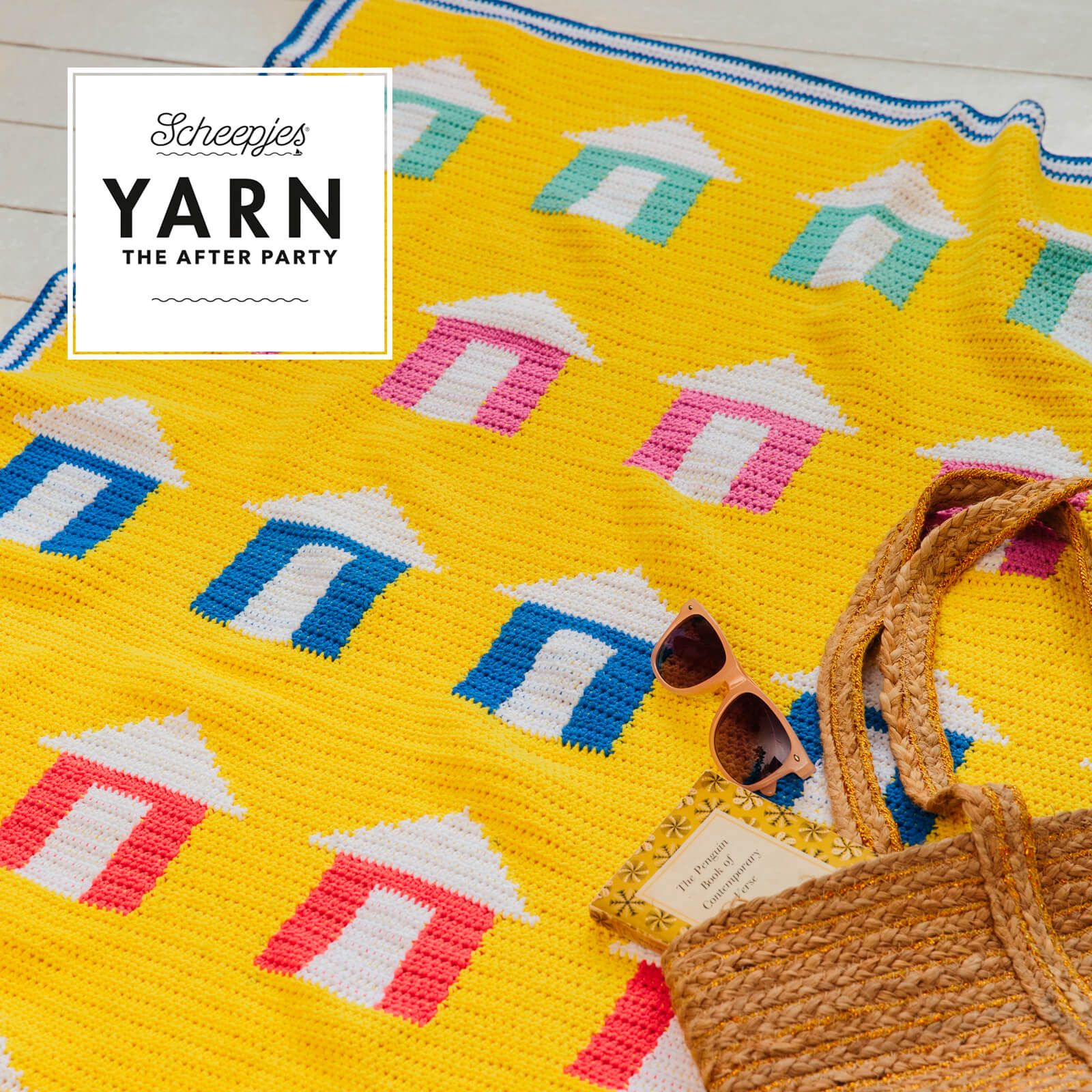 Yarn The After Party - Beach Huts Blanket by Helen Anderson - Image 2