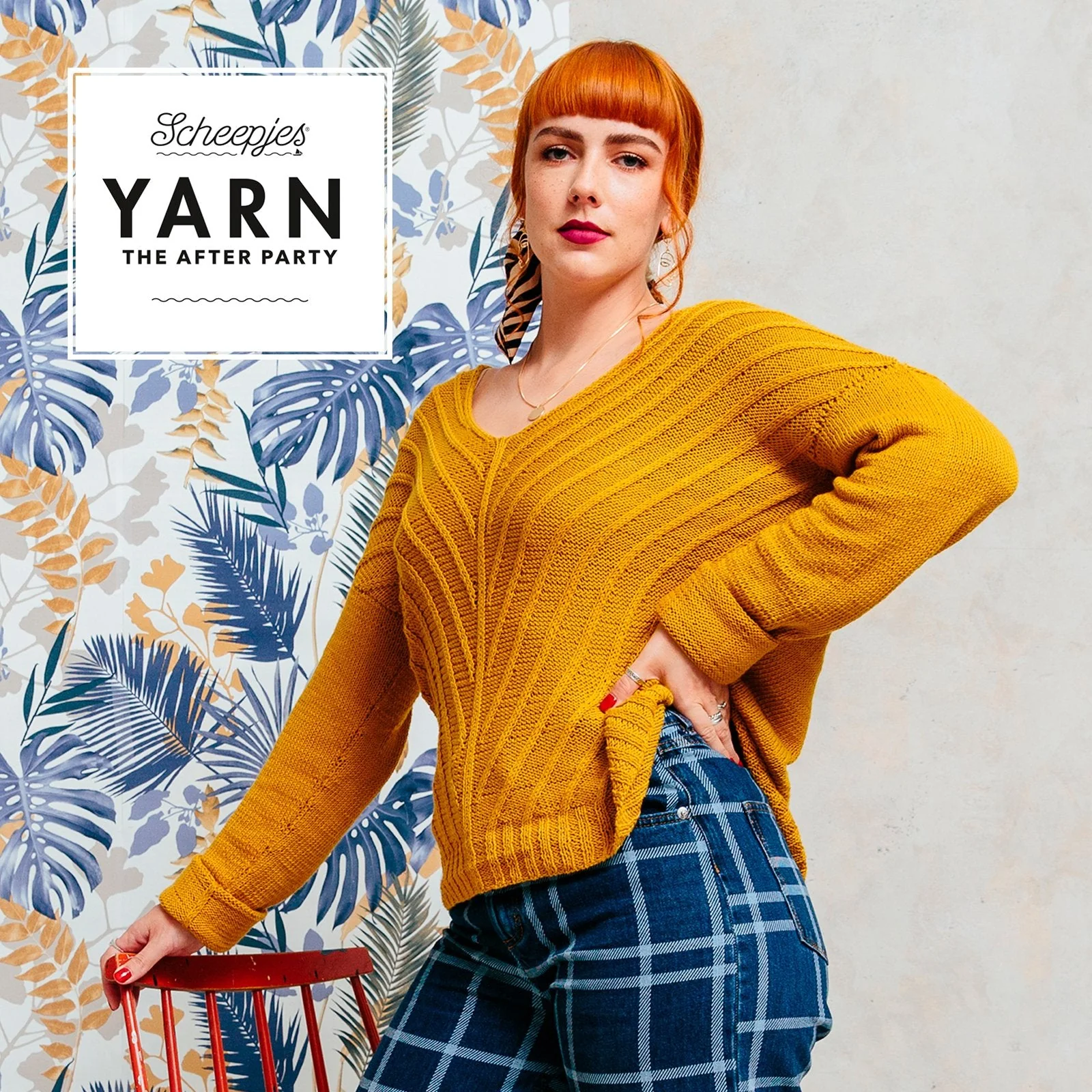 Yarn The After Party -Herringbone V- Sweater by Neringa Ruke - Image 4