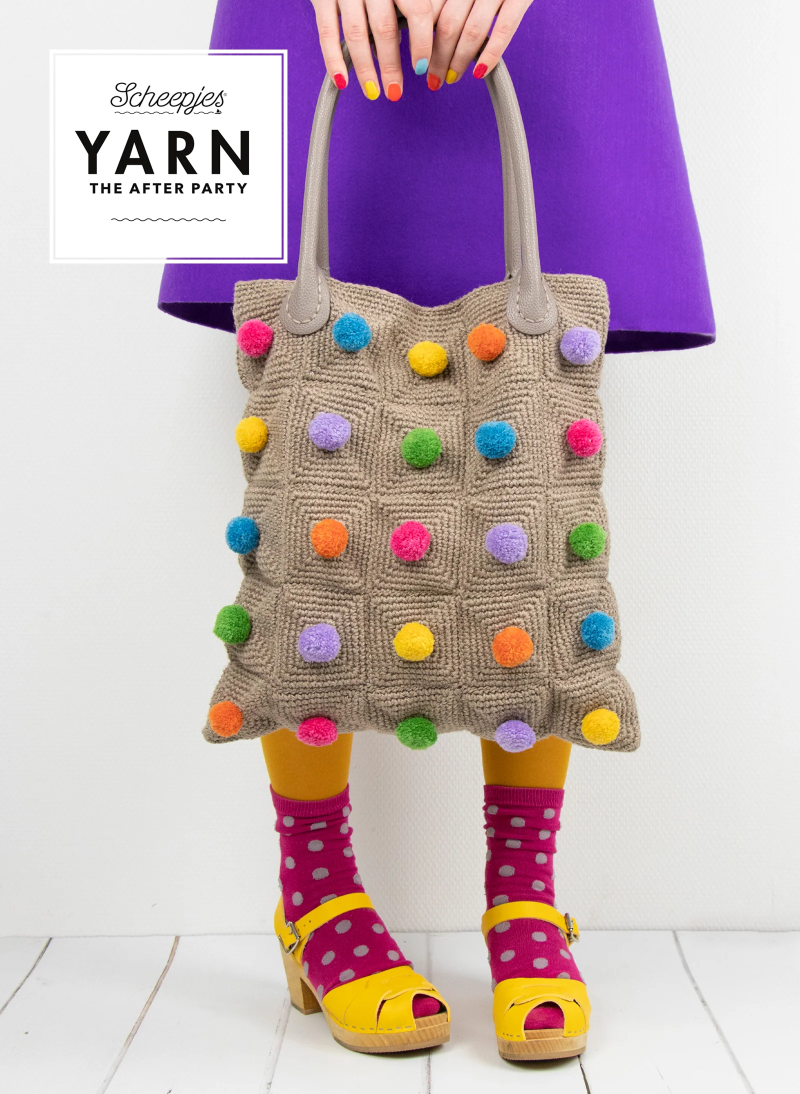 Yarn The After Party Polka Pop Tote in Scheepjes Mighty and Metropolis